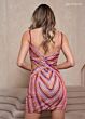 Rachel Allan 40488 Fringe Slit Multi Cutout Dress