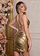 Rachel Allan 40506 Embellished Bodice Metallic Dress