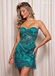 Rachel Allan 40510 Fringe Hem Embellished Dress