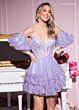 Rachel Allan 40527 Detached Sleeves Ruffle Skirt Dress