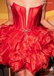 Rachel Allan 40536 Plunging Neckline Ruffle Dress