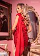 Rachel Allan 40569 One Shoulder Cape Dress