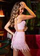 Rachel Allan 40611 Fringe Skirt Two-Piece Dress