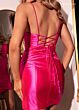 Rachel Allan 40617 Spaghetti Strap Pleated Bodice Dress