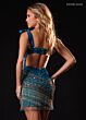 Rachel Allan 40650 Fringe Hem Bow Straps Embellished Dress
