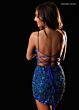 Rachel Allan 40656C Dolphin Hem Scoop Neck Lace-Up Dress