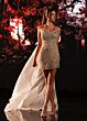 Rachel Allan 40664C Long Cape Fringe Hem Dress