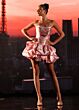 Rachel Allan 40684 Bubble Skirt Floral Print Strapless Dress