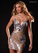Rachel Allan 40694 Plunging Neckline Embellished Dress