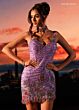 Rachel Allan 40715 Beaded Choker Multi-Strap Embellished Dress