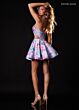 Rachel Allan 40719 Halter Neckline Floral Print Corset Dress