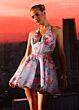 Rachel Allan 40719 Halter Neckline Floral Print Corset Dress