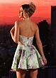 Rachel Allan 40719 Halter Neckline Floral Print Corset Dress