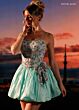 Rachel Allan 40748 Embellished Bodice Sheer Sides Dress