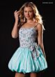 Rachel Allan 40748 Embellished Bodice Sheer Sides Dress