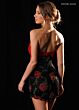 Rachel Allan 40754 Empire Waist Floral Beaded Skirt Dress