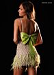 Rachel Allan 40776 Feather Hem Back Bow Embellished Dress