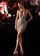 Rachel Allan 40785 Fringe Skirt Plunging Halter Neckline Dress