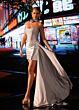 Rachel Allan 40803 Side Tail Draped Skirt Strapless Dress