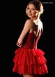 Rachel Allan 40819 Layered Skirt Lace Corset Dress