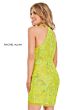 Rachel Allan 40022 High Neck Floral Beadwork Dress