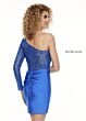 Rachel Allan 40091 Lace Bodice One Sleeve Dress