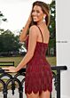 Rachel Allan 40102 Scoop Neck Fringe Dress