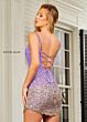 Rachel Allan 40165 Dolphin Hem Ombre Sequin Dress