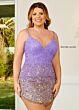 Rachel Allan 40165 Dolphin Hem Ombre Sequin Dress