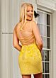 Rachel Allan 40171 Strappy Back Geometric Dress
