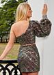 Rachel Allan 40174 One Sleeve 2 Piece Sequin Dress