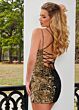 Rachel Allan 40175 Strappy Back Embellished Dress