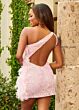 Rachel Allan 40178 Feather Sequin One Shoulder Dress