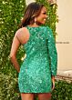 Rachel Allan 40181 One Sleeve Embellished Dress