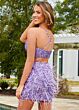 Rachel Allan 40187 Feather Skirt Two Piece Sequin Dress