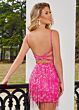 Rachel Allan 40189 Strappy Back Fringe Dress