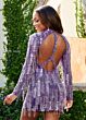 Rachel Allan 40196 High Neck Fringe Dress