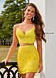 Rachel Allan 40199 Fringe Skirt Two Piece Sequin Dress
