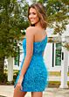 Rachel Allan 40203 Feather Skirt One Shoulder Dress