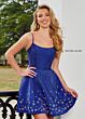 Rachel Allan 40217 Floral Beadwork Strappy Back Dress