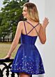 Rachel Allan 40217 Floral Beadwork Strappy Back Dress