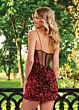 Rachel Allan 40227 Sequin Velvet Illusion Back Dress