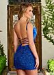 Rachel Allan 40238 Feather Neckline Sequin Dress