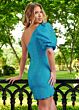 Rachel Allan 40240 Scalloped Hem One Sleeve Dress
