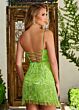 Rachel Allan 40251 Fringe Skirt Scoop Neck Dress