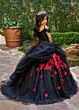 Rachel Allan RQ4045 Cold-Shoulder Pick-Up Skirt Mini Quince Dress