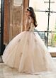 Rachel Allan RQ4040 Square Neck Removable Sleeve Mini Pageant Gown