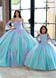 Rachel Allan RQ4040 Square Neck Removable Sleeve Mini Pageant Gown
