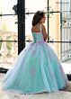 Rachel Allan RQ4040 Square Neck Removable Sleeve Mini Pageant Gown