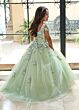 Rachel Allan RQ4041 Ruched Waist Cold-Shoulder Mini Pageant Dress